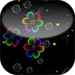 neon flowers android application logo